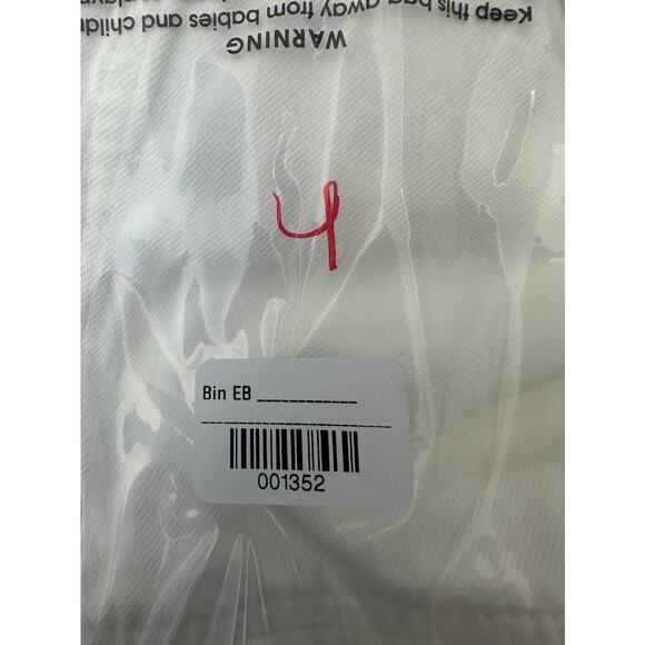 NWT Madewell Tile White Denim Square-Neck Sleeveless Mini Dress Size 4 NL444 - Picture 12 of 13